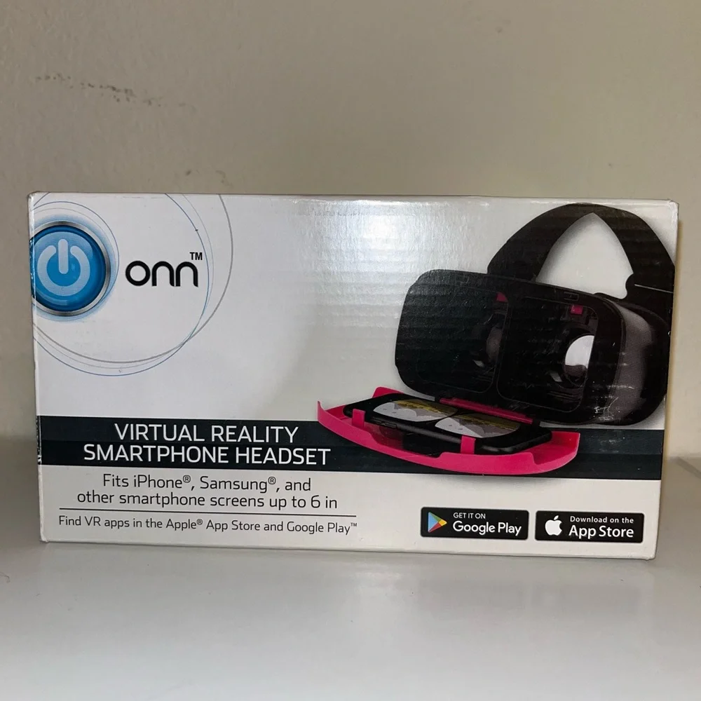 ONN PINK Virtual Reality VR Smartphone Headset Apple/Android (Brand new)